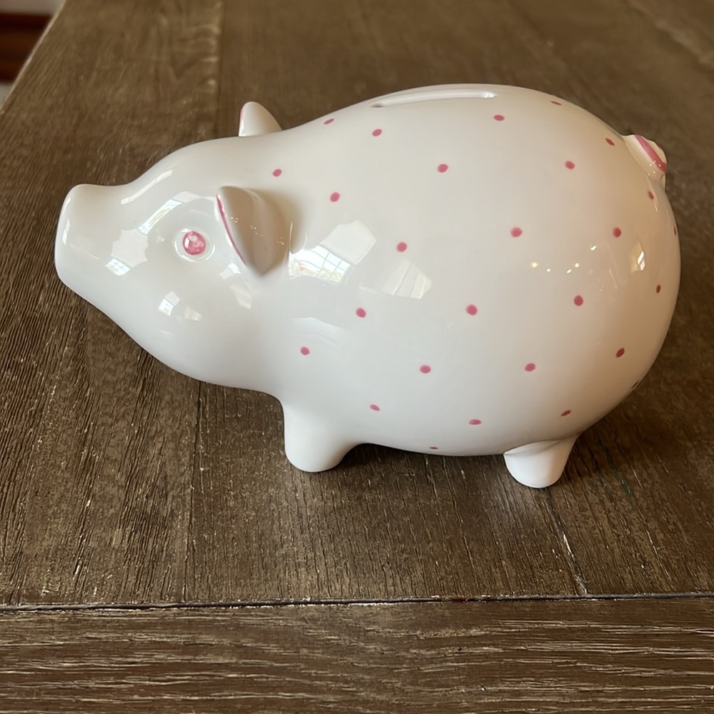 NWB Tiffany & Co. Retired Dot Piggy Bank in Pink - Picture 5 of 11